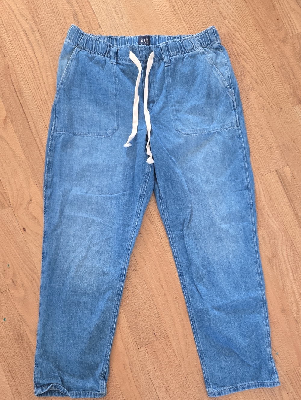 GAP Light Blue 'Relaxed Easy Jean' Drawstring Jeans